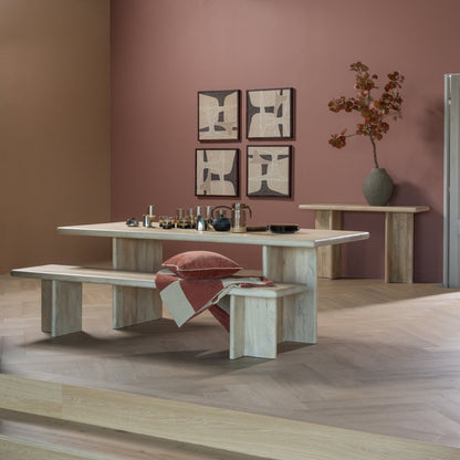 Woood Ato Eettafel 220 X90 Cm Mangohout Naturel - KwaliteitWonen.nl