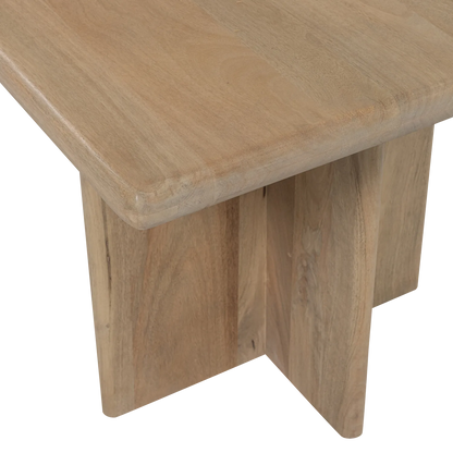 Woood Ato Eettafel 220 X90 Cm Mangohout Naturel - KwaliteitWonen.nl