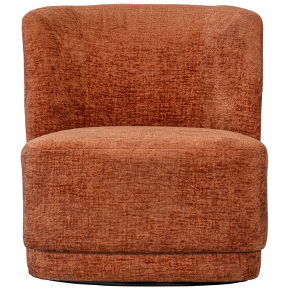 Woood Atty Draaifauteuil Velvet Oranje - KwaliteitWonen.nl
