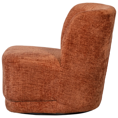 Woood Atty Draaifauteuil Velvet Oranje - KwaliteitWonen.nl