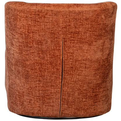 Woood Atty Draaifauteuil Velvet Oranje - KwaliteitWonen.nl