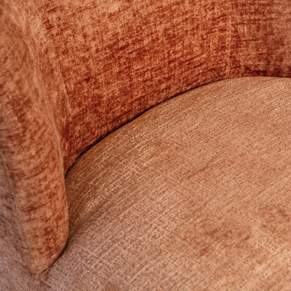 Woood Atty Draaifauteuil Velvet Oranje - KwaliteitWonen.nl