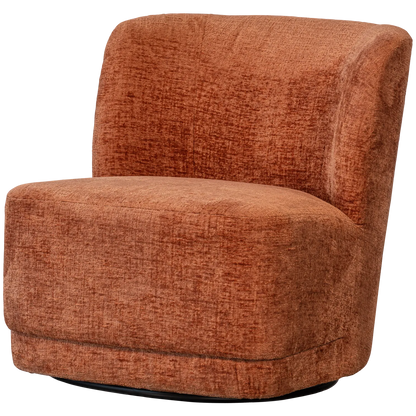 Woood Atty Draaifauteuil Velvet Oranje - KwaliteitWonen.nl