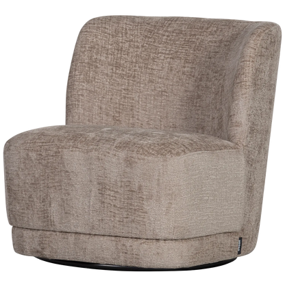 Woood Atty Draaifauteuil Velvet Zand - KwaliteitWonen.nl