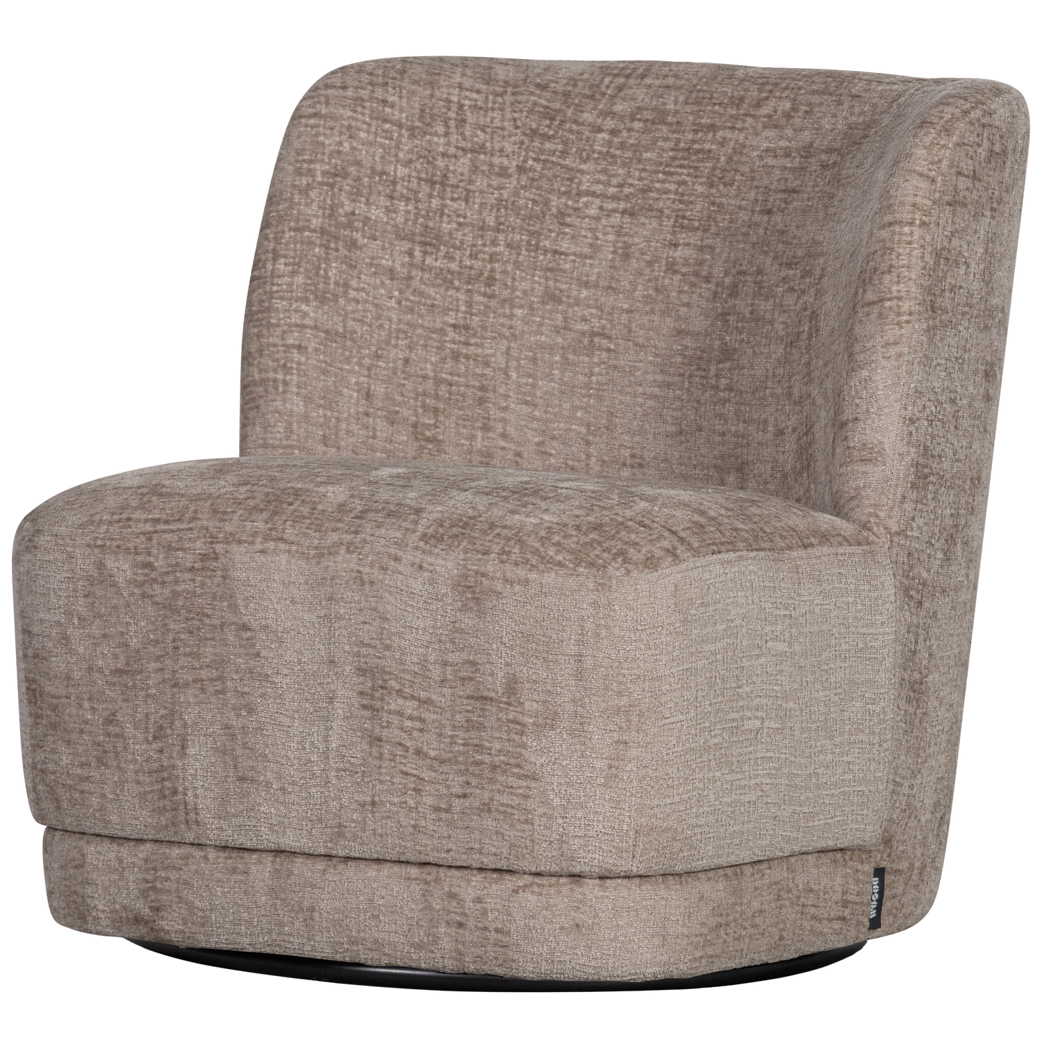 Woood Atty Draaifauteuil Velvet Zand-Kwaliteitwonen.nl