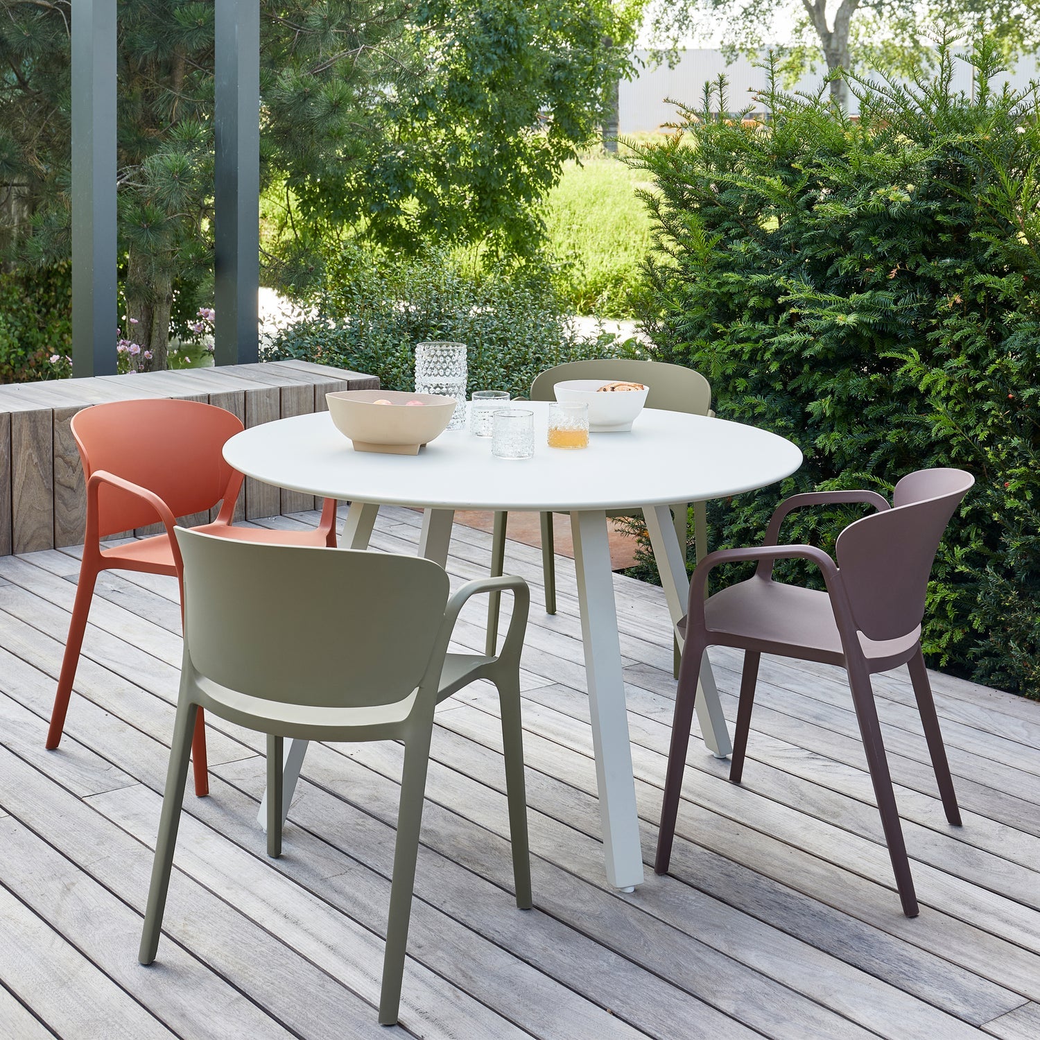 Woood Auke Tuintafel Aluminium Mist 75 Xo120 Cm - KwaliteitWonen.nl