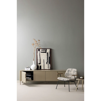 Woood Aure Fauteuil Chenille Beige/Zwart - KwaliteitWonen.nl