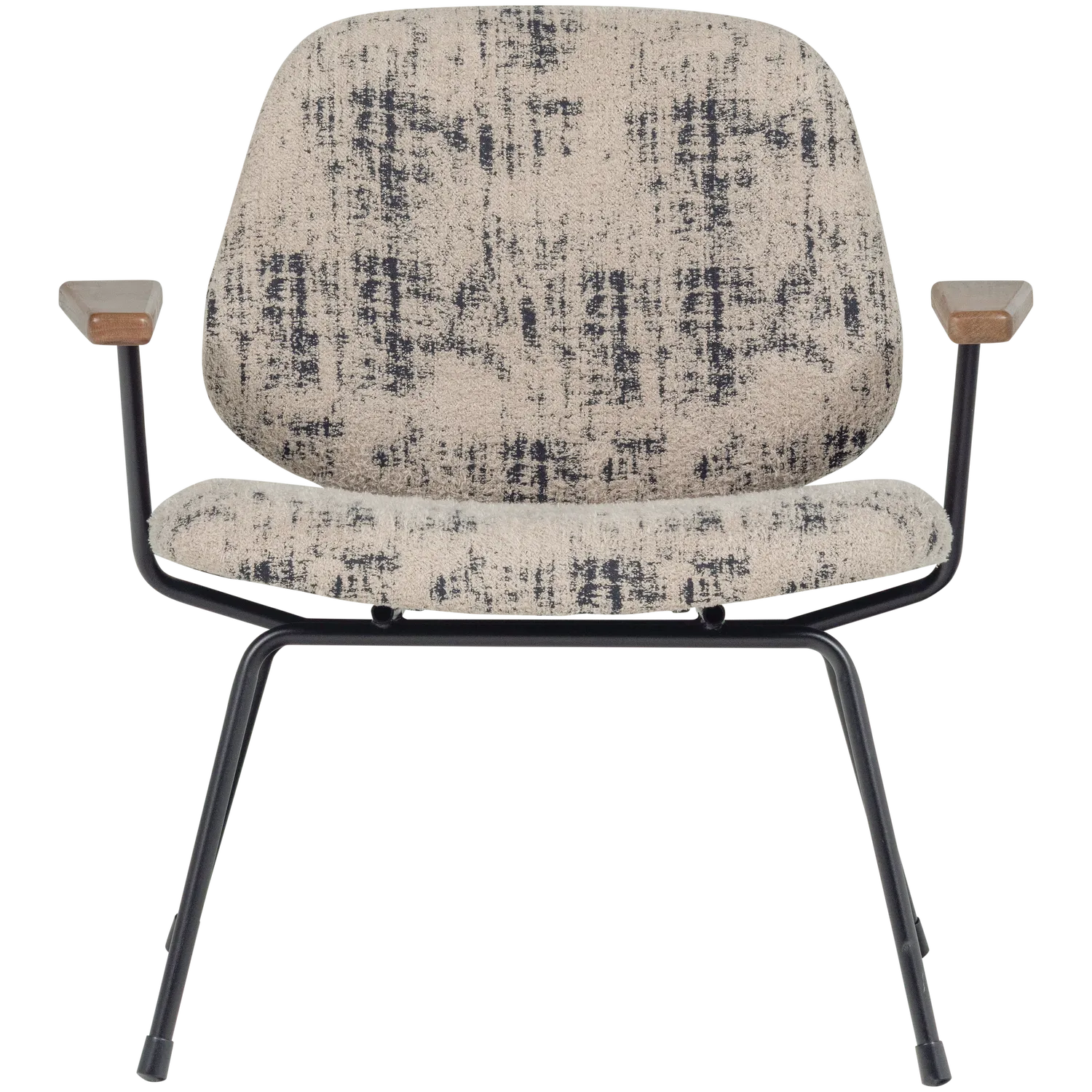 Woood Aure Fauteuil Chenille Beige/Zwart - KwaliteitWonen.nl