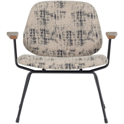 Woood Aure Fauteuil Chenille Beige/Zwart - KwaliteitWonen.nl