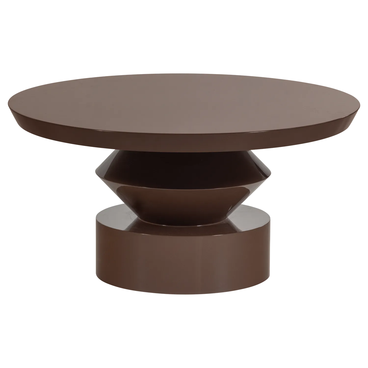 Woood Auren Salontafel Hout Hoogglans Bruin [Fsc] - KwaliteitWonen.nl