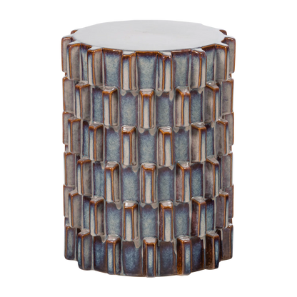 Woood Axu Decoratieve Bijzettafel Keramiek Grijsblauw 45x35cm - KwaliteitWonen.nl