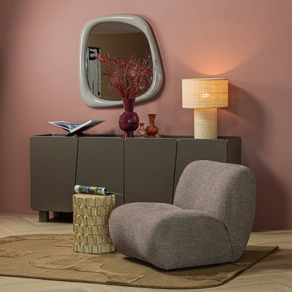 Woood Axu Decoratieve Bijzettafel Keramiek Zand 45x35cm - KwaliteitWonen.nl