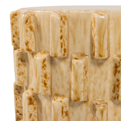 Woood Axu Decoratieve Bijzettafel Keramiek Zand 45x35cm - KwaliteitWonen.nl