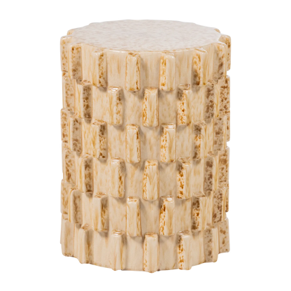 Woood Axu Decoratieve Bijzettafel Keramiek Zand 45x35cm - KwaliteitWonen.nl