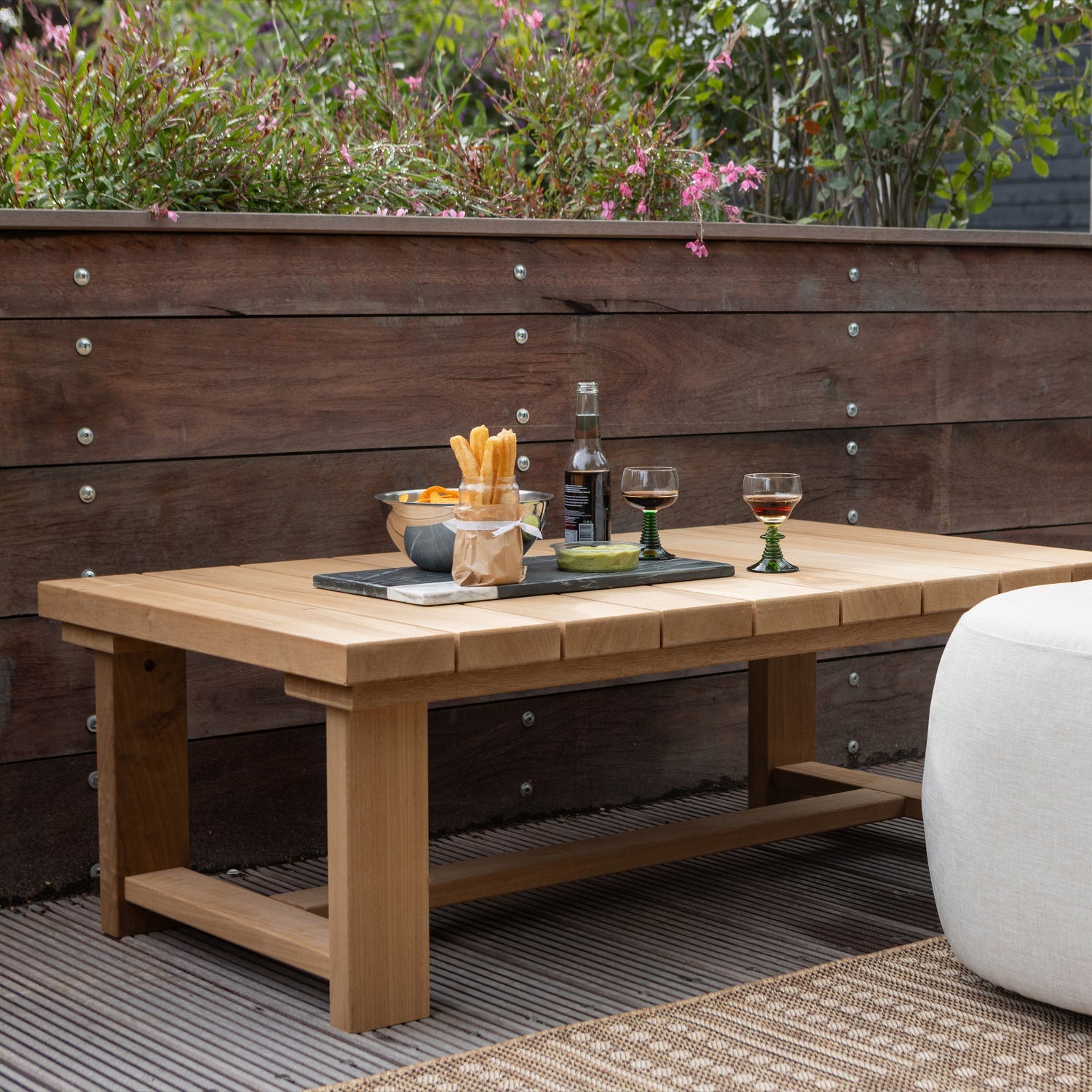 Woood Banco Tuin Salontafel Ayous Hout Naturel [Fsc] - KwaliteitWonen.nl