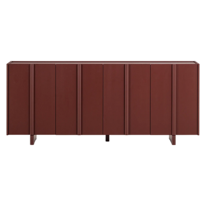 Woood Basu Dressoir Grenen Bordeauxrood [Fsc] - KwaliteitWonen.nl