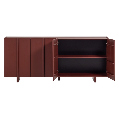 Woood Basu Dressoir Grenen Bordeauxrood [Fsc] - KwaliteitWonen.nl