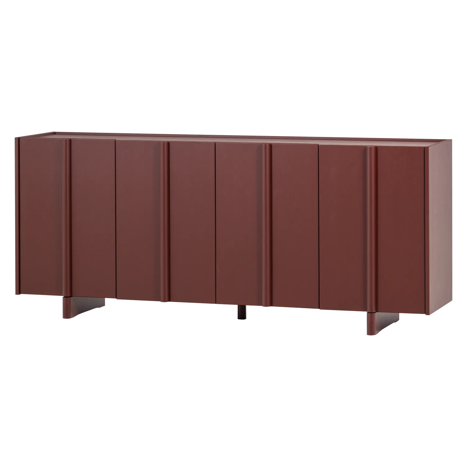 Woood Basu Dressoir Grenen Bordeauxrood [Fsc] - KwaliteitWonen.nl