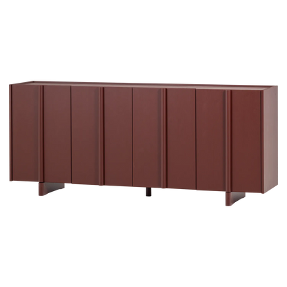 Woood Basu Dressoir Grenen Bordeauxrood [Fsc] - KwaliteitWonen.nl