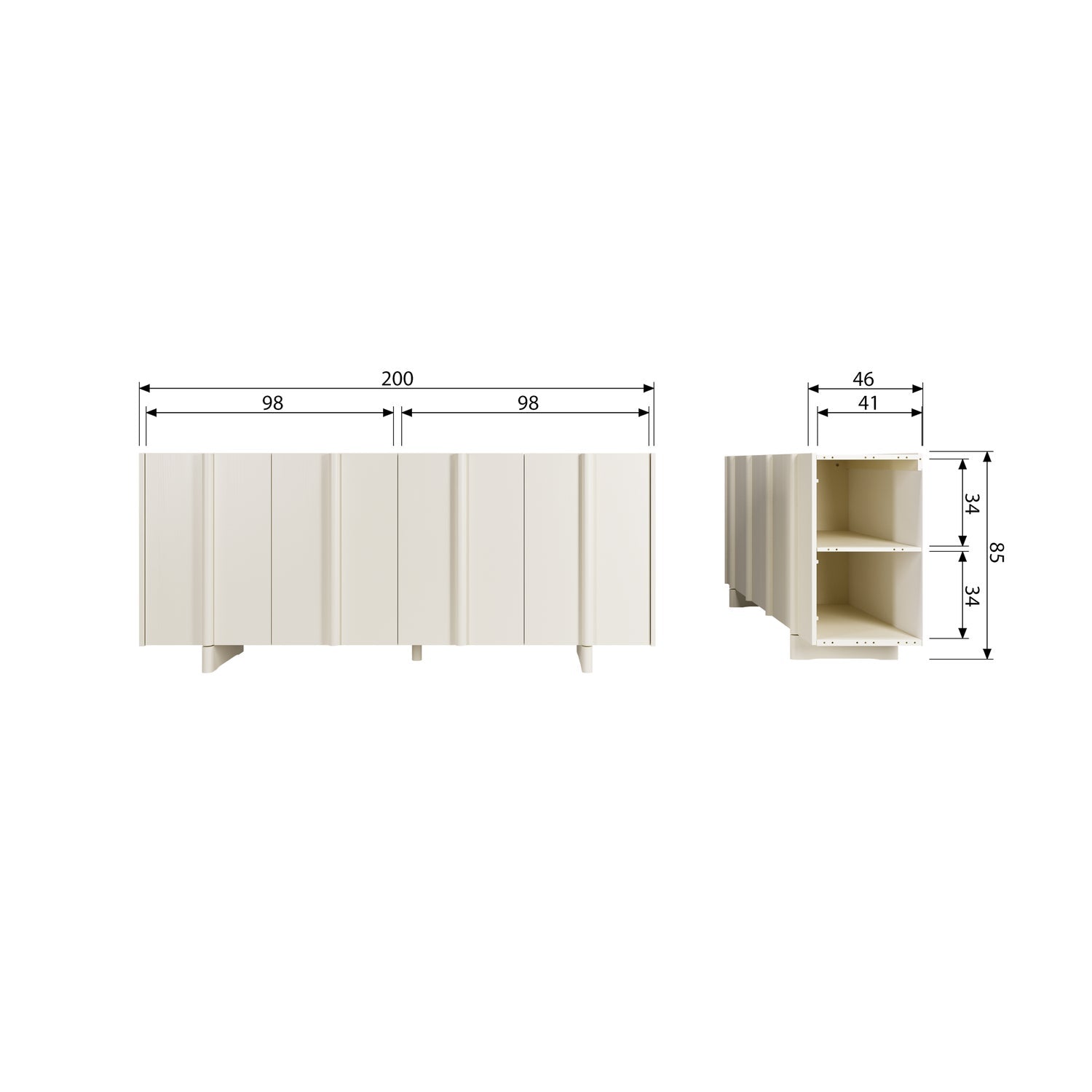 Woood Basu Dressoir Grenen Dust [Fsc] - KwaliteitWonen.nl