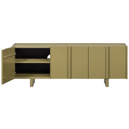 Woood Basu Tv Meubel 152 Cm Grenen Moss [Fsc] - KwaliteitWonen.nl