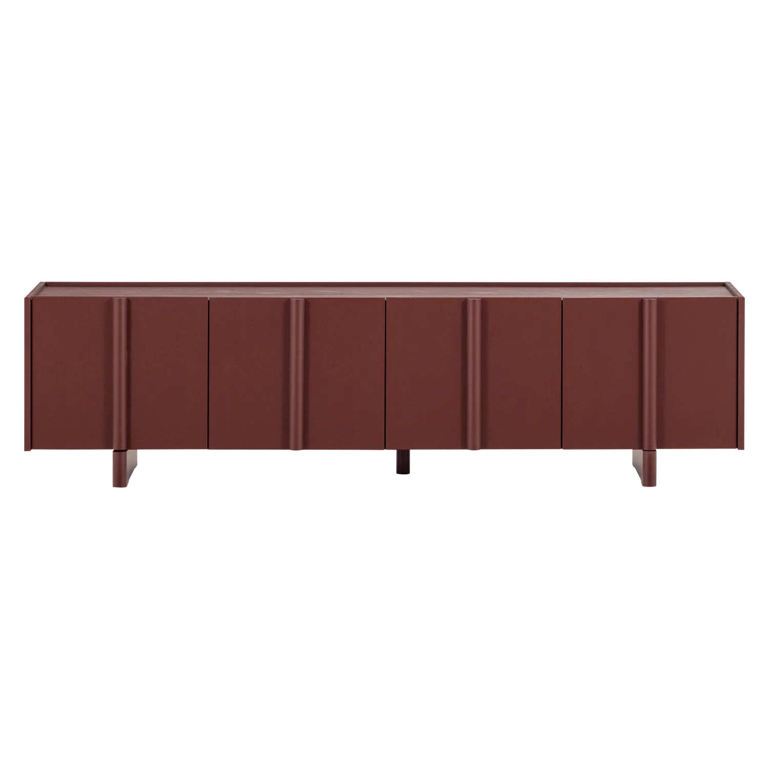 Woood Basu Tv Meubel 200 Cm Grenen Bordeauxrood [Fsc] - KwaliteitWonen.nl