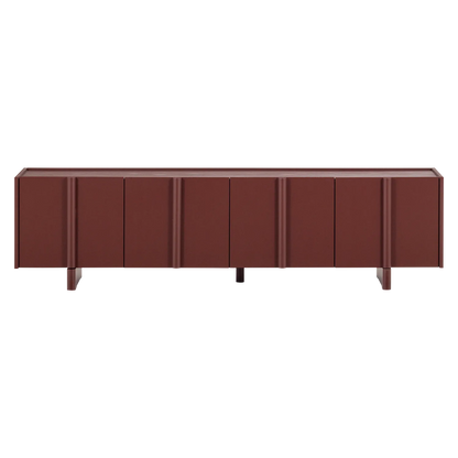 Woood Basu Tv Meubel 200 Cm Grenen Bordeauxrood [Fsc] - KwaliteitWonen.nl