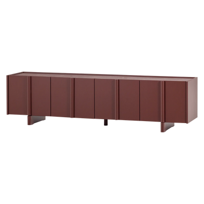 Woood Basu Tv Meubel 200 Cm Grenen Bordeauxrood [Fsc] - KwaliteitWonen.nl