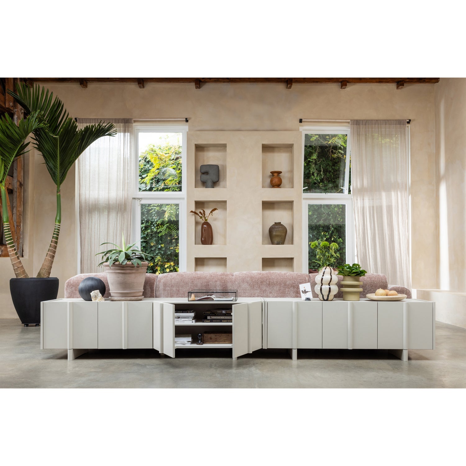 Woood Basu Tv Meubel 200 Cm Grenen Dust [Fsc] - KwaliteitWonen.nl