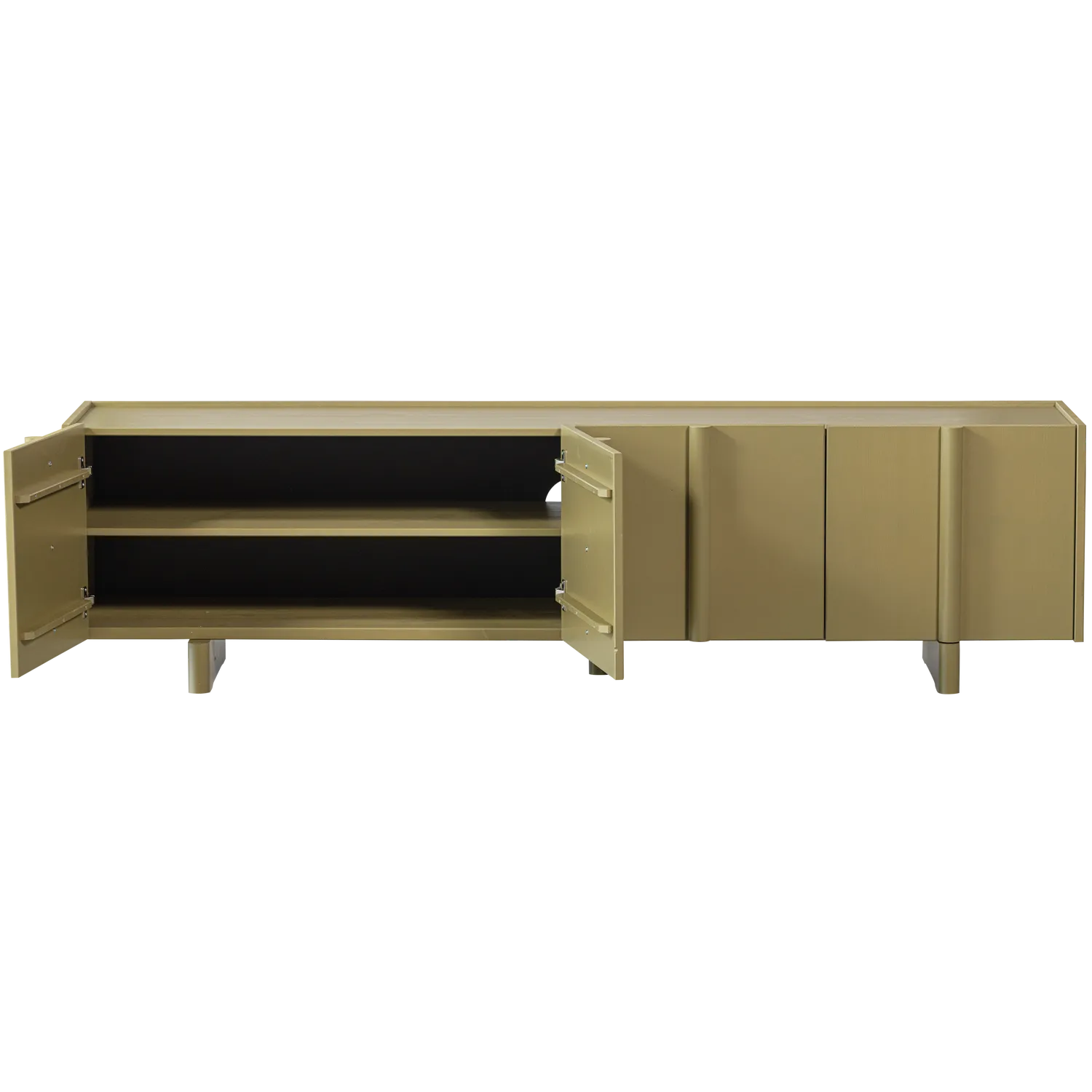 Woood Basu Tv Meubel 200 Cm Grenen Moss [Fsc] - KwaliteitWonen.nl