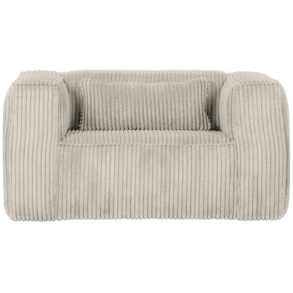 Woood Bean Fauteuil / Loveseat Ribstof Naturel - KwaliteitWonen.nl