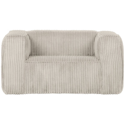 Woood Bean Fauteuil / Loveseat Ribstof Naturel - KwaliteitWonen.nl
