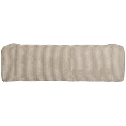 Woood Bean Hoekbank 2-zits Bank + Chaise Longue Links Ribstof Travertin - KwaliteitWonen.nl