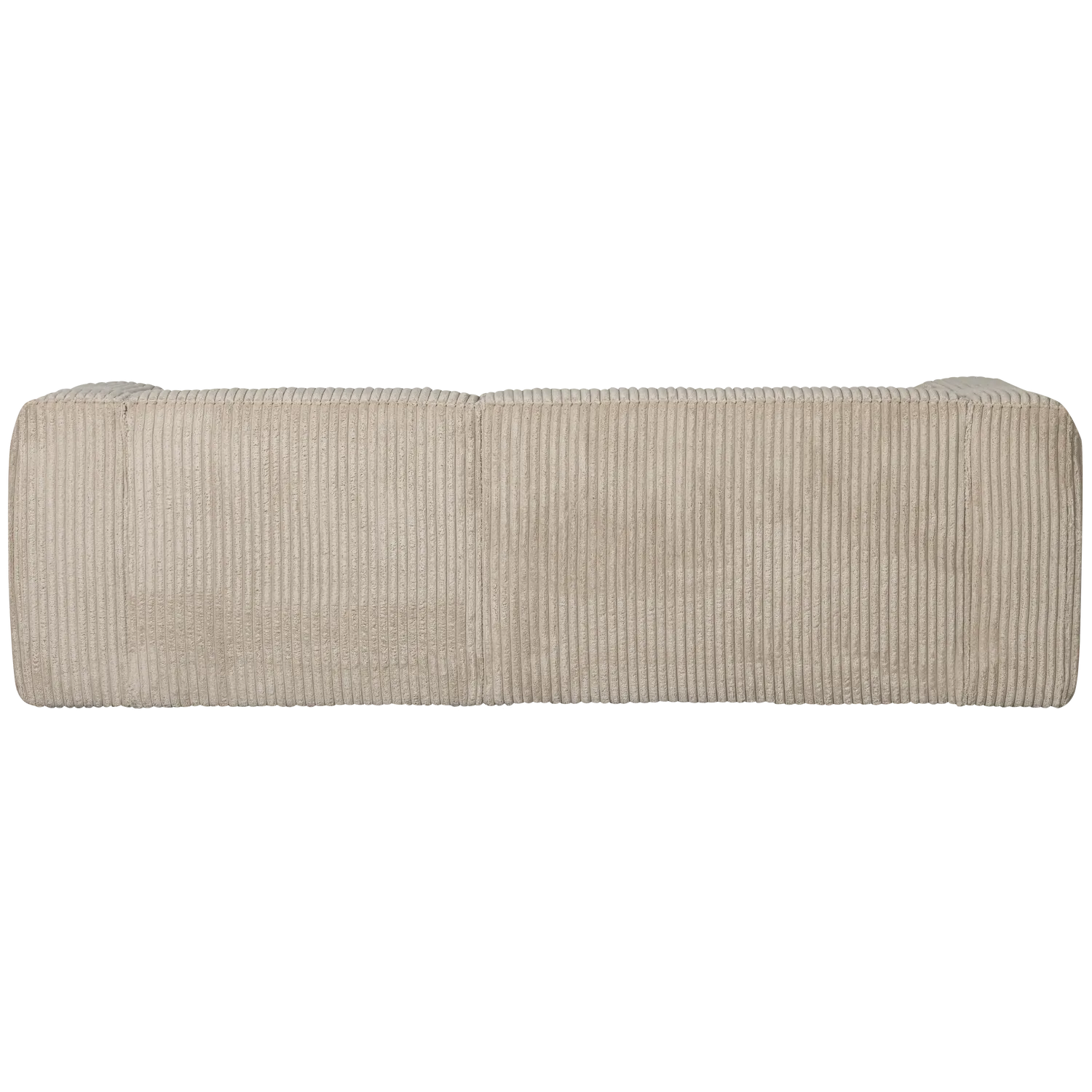 Woood Bean Hoekbank 2-zits Bank + Chaise Longue Rechts Ribstof Travertin - KwaliteitWonen.nl