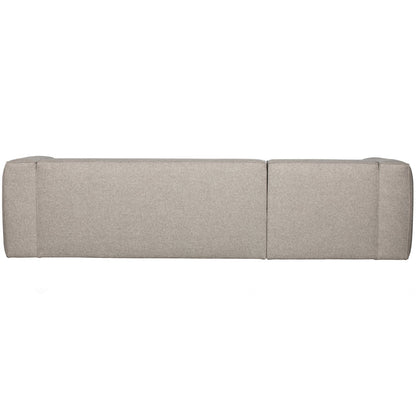 Woood Bean Hoekbank 3-zits Bank + Chaise Longue Links (Incl. Kussens) Lichtgrijs Melange - KwaliteitWonen.nl