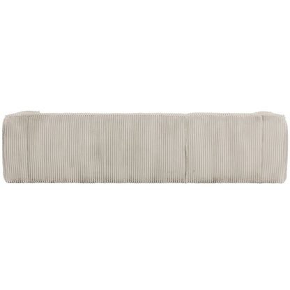 Woood Bean Hoekbank 3-zits Bank + Chaise Longue Links Ribstof Naturel - KwaliteitWonen.nl