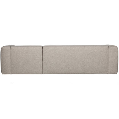 Woood Bean Hoekbank 3-zits Bank + Chaise Longue Rechts (Incl. Kussens) Lichtgrijs Melange - KwaliteitWonen.nl