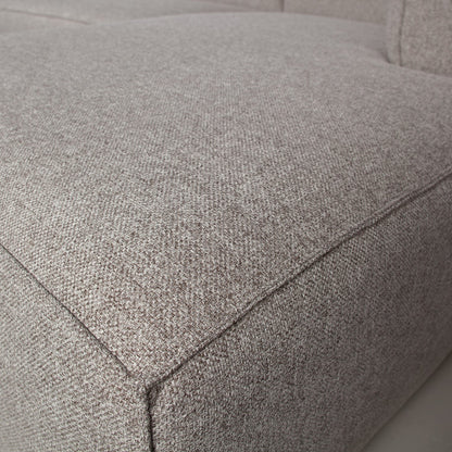 Woood Bean Hoekbank 3-zits Bank + Chaise Longue Rechts (Incl. Kussens) Lichtgrijs Melange - KwaliteitWonen.nl