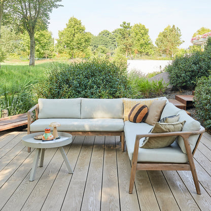 Woood Biam Tuin Loungeset Acaciahout Naturel/Zand [Fsc] - KwaliteitWonen.nl
