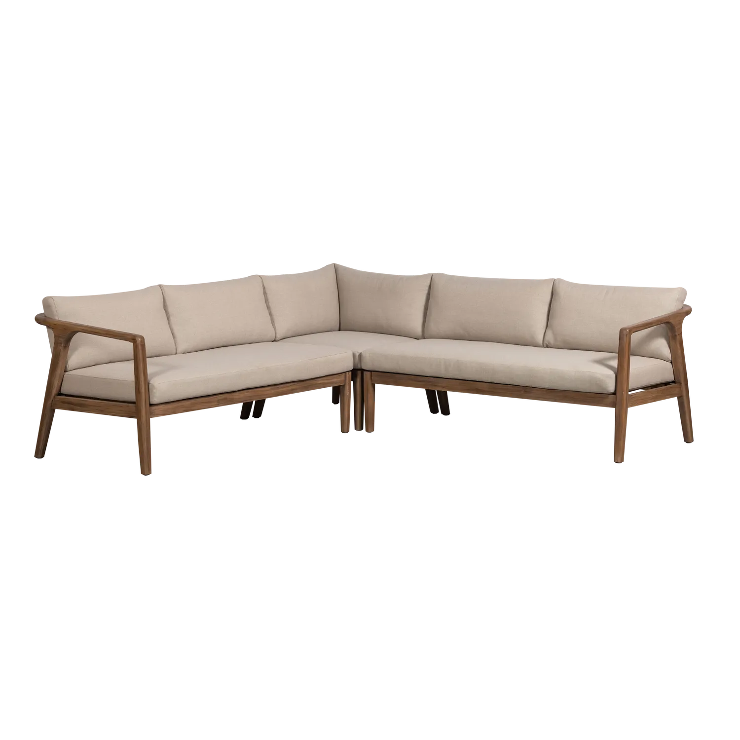 Woood Biam Tuin Loungeset Acaciahout Naturel/Zand [Fsc] - KwaliteitWonen.nl