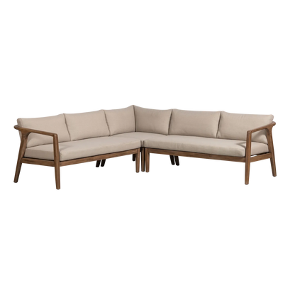 Woood Biam Tuin Loungeset Acaciahout Naturel/Zand [Fsc] - KwaliteitWonen.nl