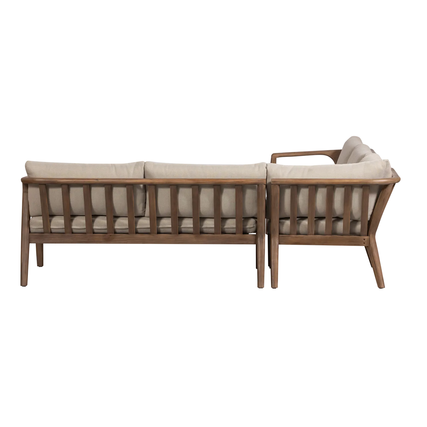 Woood Biam Tuin Loungeset Acaciahout Naturel/Zand [Fsc] - KwaliteitWonen.nl