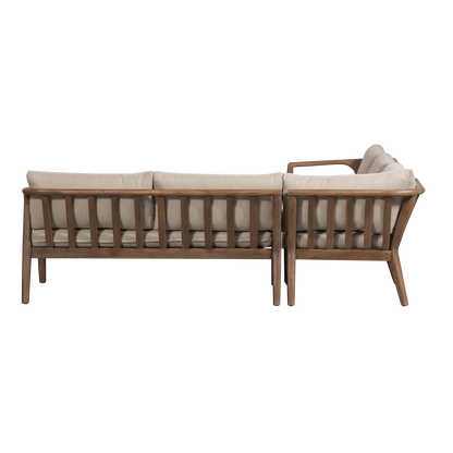 Woood Biam Tuin Loungeset Acaciahout Naturel/Zand [Fsc] - KwaliteitWonen.nl