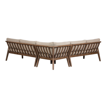 Woood Biam Tuin Loungeset Acaciahout Naturel/Zand [Fsc] - KwaliteitWonen.nl