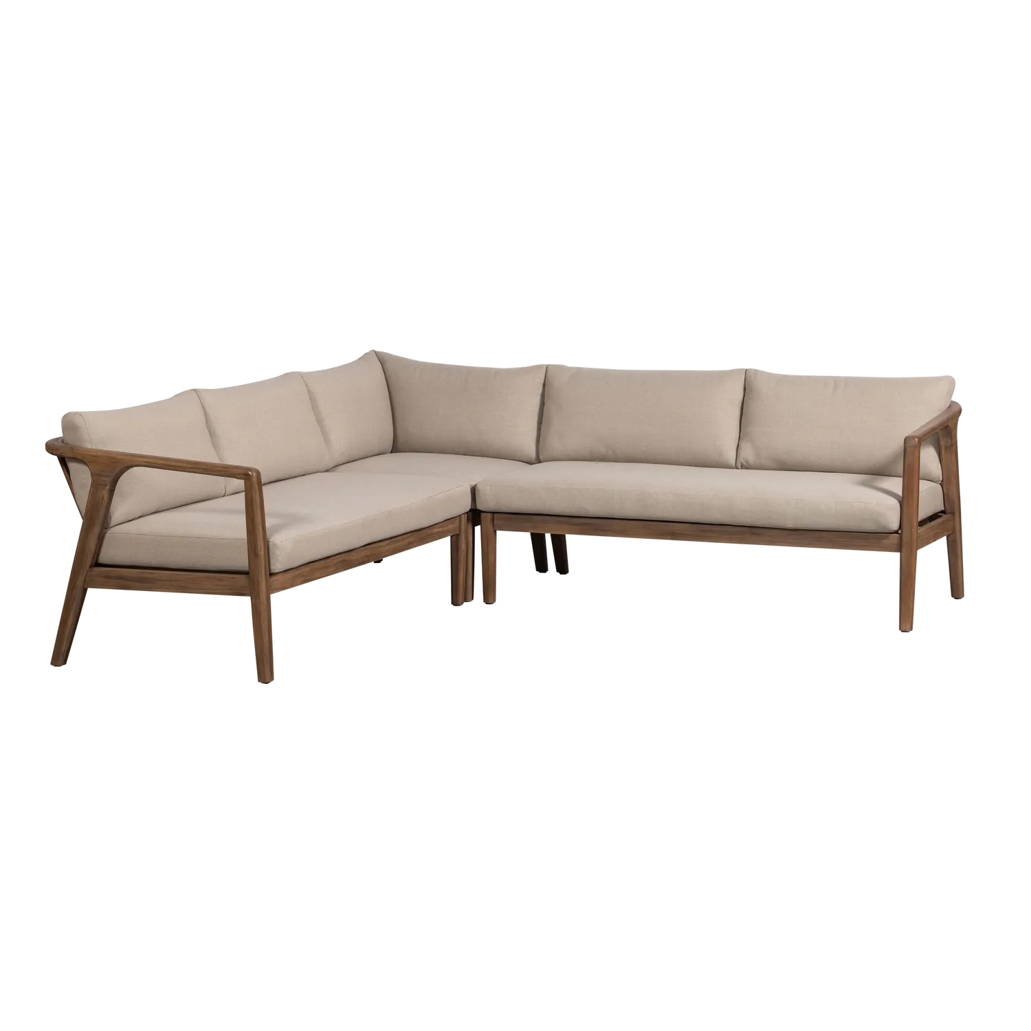 Woood Biam Tuin Loungeset Acaciahout Naturel/Zand [Fsc] - KwaliteitWonen.nl
