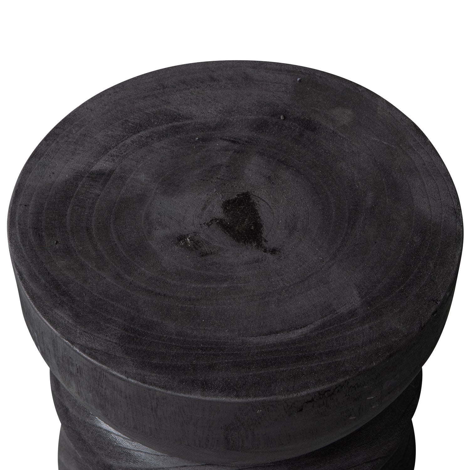 Woood Bikkel Kruk Hout Zwart 40x28cm - KwaliteitWonen.nl
