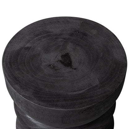 Woood Bikkel Kruk Hout Zwart 40x28cm - KwaliteitWonen.nl