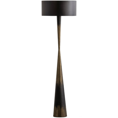 Woood Blackout Too Staande Lamp Metaal Zwart Messing - KwaliteitWonen.nl