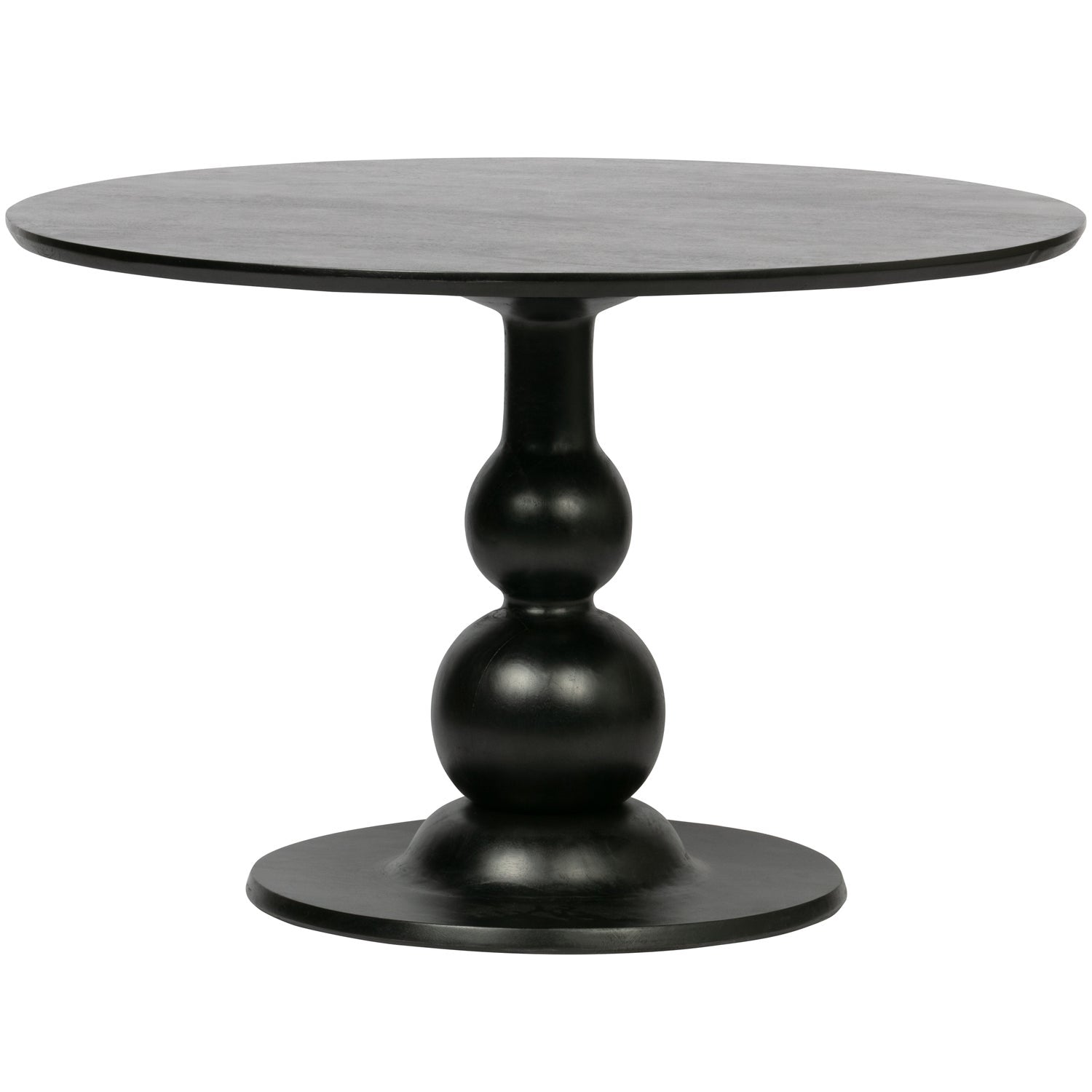 Woood Blanco Eettafel O120 Cm Mangohout Diepzwart - KwaliteitWonen.nl