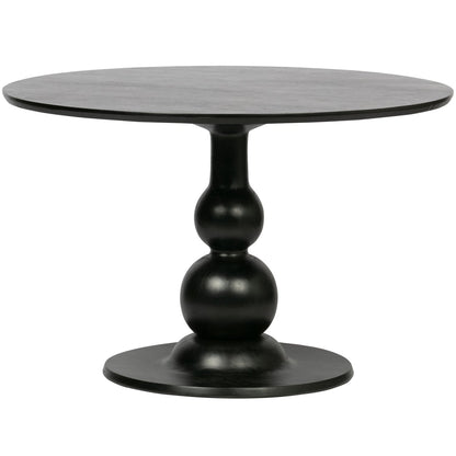 Woood Blanco Eettafel O120 Cm Mangohout Diepzwart - KwaliteitWonen.nl